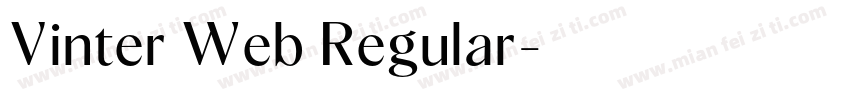Vinter Web Regular字体转换